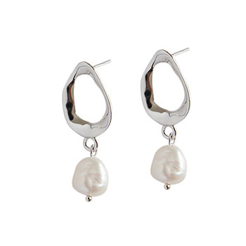 Natural Pearl 925 Sterling Silver Dangling Earrings