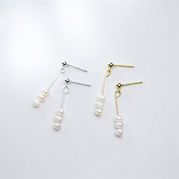 Freshwater Pearls 925 Sterling Silver Dangling Earrings