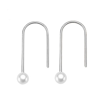 U Created Pearl Women 925 Sterling Sliver Earrings