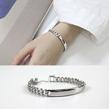 Fashion Watch Chain 925 Sterling Silver Chic Bracelet