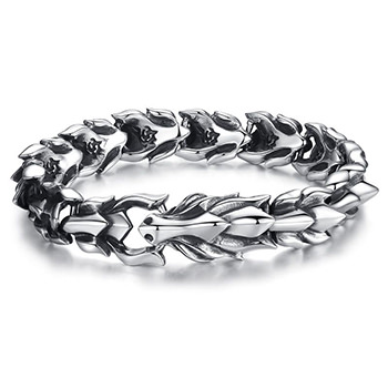 Men's Vintage Dragon Cool 925 Sterling Silver Bracelet