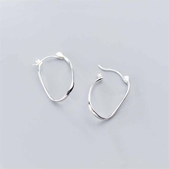 Circles 925 Sterling Silver Dangling Earrings