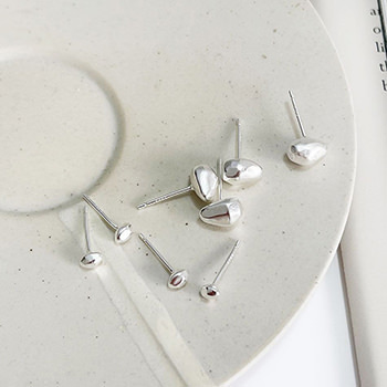 Irregular Stones 925 Sterling Silver Stud Earrings