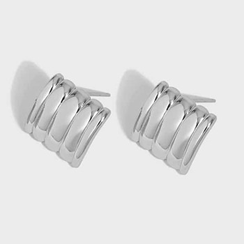 Geometry Rectangle Strips 925 Sterling Silver Stud Earrings