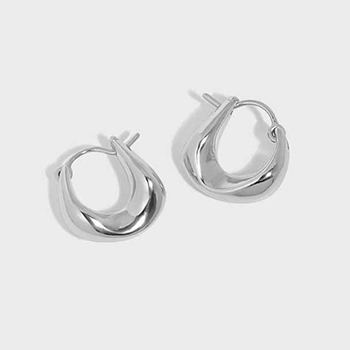 Fashion Geometry Agravity Circles 925 Sterling Silver Hoop Earrings