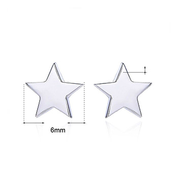 Casual Cute Mini Star 925 Sterling Silver Stud Earrings