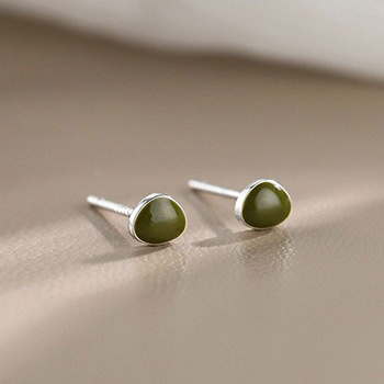 Cute Green Avocado 925 Sterling Silver Stud Earrings