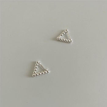 Simple Brads Triangle Geometry 925 Sterling Silver Hoop Earrings