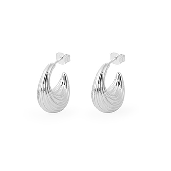 Large Light Bold Jewelry 999 Sterling Silver Hoop Earrings (Pre-Sale)