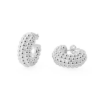 Exaggerated Jewelry Extra 999 Sterling Silver Round Hoop Earrings (Pre-Sale)