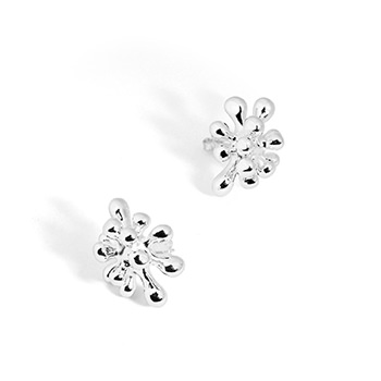 Casual Irregular Fireworks S999 Sterling Silver Luxury Stud Earrings