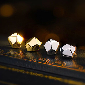 Modern Geometry Polygon Irregular Section 925 Sterling Silver Stud Earrings