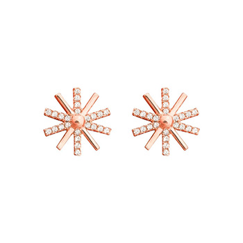 Girl Hot Sunshine 925 Sterling Silver Stud Earrings