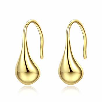 Waterdrop Simple 925 Silver Dangling Hook Earring