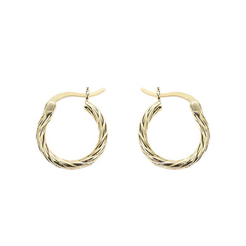 Twisted Circles 925 Sterling Silver Hoop Earrings