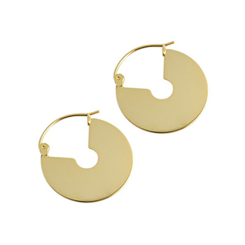 Office Lady Circles 925 Sterling Silver Leverback Earrings