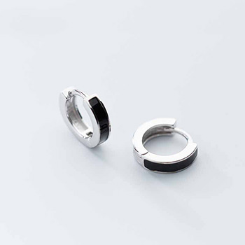 Circle 925 Sterling Silver Hoop Earrings