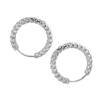 Modern Circle 925 Sterling Silver Hoop Earrings