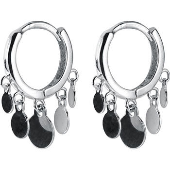 Sweet Small Wafers 925 Sterling Silver Hoop Earrings