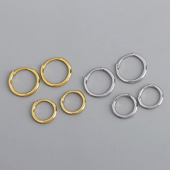 Mini Circles 925 Sterling Silver Hoop Earrings