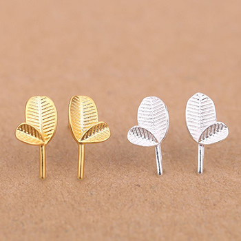 Casual Leaves 925 Sterling Silver Studs Earrings