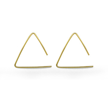 Triangle Geometry 925 Sterling Silver Stud Earrings