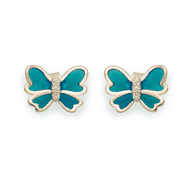 Butterfly Elegant 925 Sterling Silver Stud Earrings