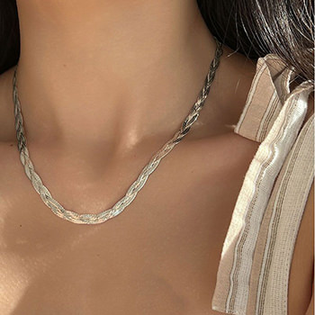 Multilayer Retro Creative Woven Snake Bone Chain 925 Sterling Silver Necklace