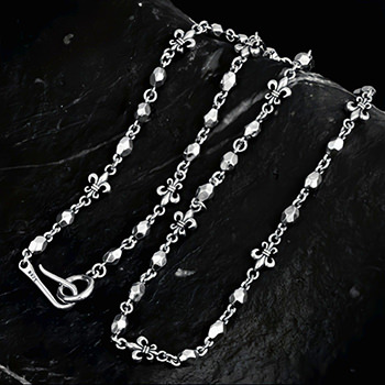 Men Fashion Anchor 925 Sterling Silver Curb Necklace