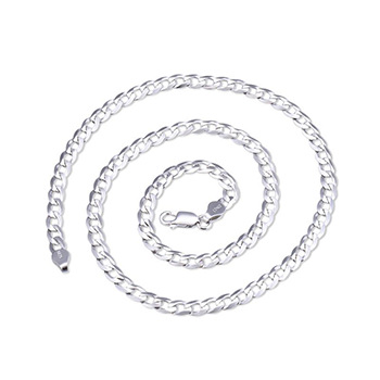 Men's Hollow Interlocking 925 Sterling Silver Necklace