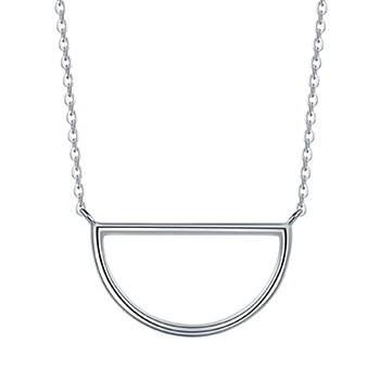 Semicircle 925 Sterling Silver Necklace