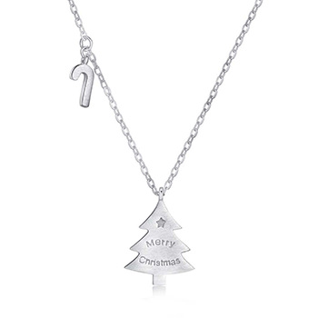 Christmas Tree 925 Sterling Silver Necklace