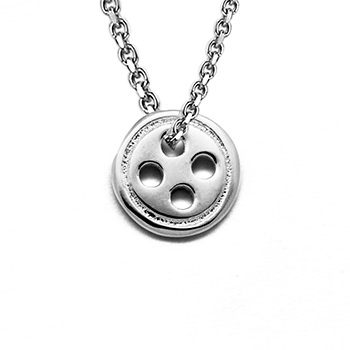 Lucky Button 925 Sterling Silver Necklace