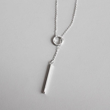 Geometric Square Long Chain 925 Sterling Silver Necklace