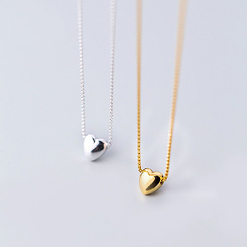 Casual Mini Heart 925 Sterling Silver Necklace