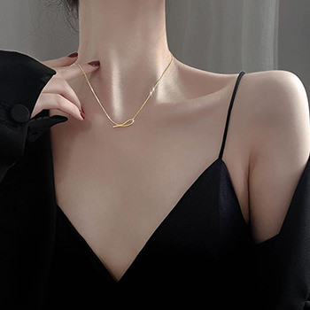 Simple Irregular Geometry 925 Sterling Silver Necklace