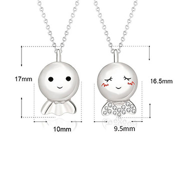 Asymmetry Sunny Dolls 925 Sterling Silver Promise Necklace