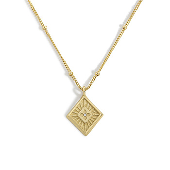 Holiday Geometry Rhombus 925 Sterling Silver Necklace