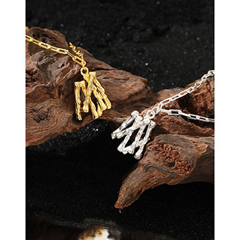 Casual Irregular Branches 925 Sterling Silver Necklace