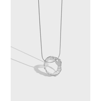 Hot Irregular Circle Snake Chain 925 Sterling Silver Necklace