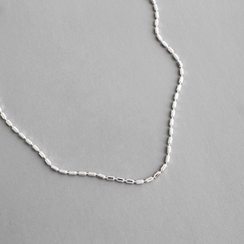 Simple  Geometry Irregular Tube 925 Sterling Silver Necklace