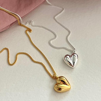 Casual Broken Heart Simple 925 Sterling Silver Necklace