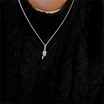 Casual Knot 925 Sterling Simple Silver Necklace