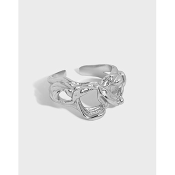 Friend Hollow Knots 925 Sterling Silver Adjustable Ring