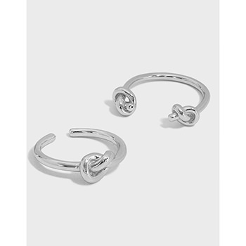 Simple Lines Knot 925 Sterling Silver Adjustable Ring