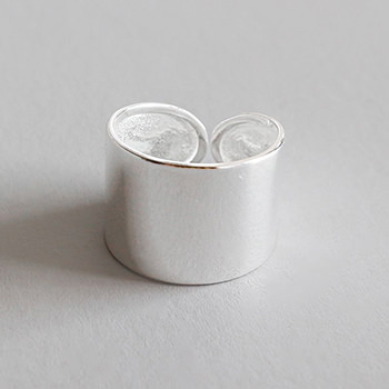 Minimalist Wide 925 Sterling Silver Adjustable Ring