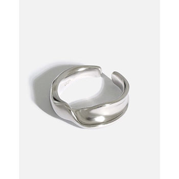 Twisted Wide 925 Sterling Silver Adjustable Ring