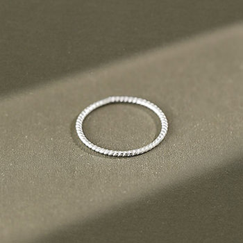 Simple Twisted 925 Sterling Silver Ring