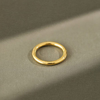 Simple Tiny Prime Circle 925 Sterling Silver Ring