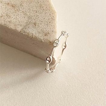 Fashion Pig Nose Chain 925 Sterling Silver Ring